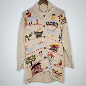 All Week Long Womens Homestead Farmhouse Amish Cardigan Size M Cottage Core